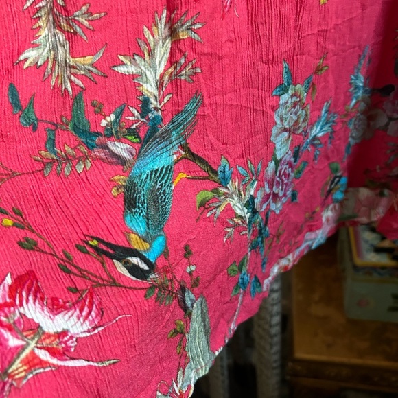 Johnny Was Pink Floral Midi Dress M - Picture 9 of 16